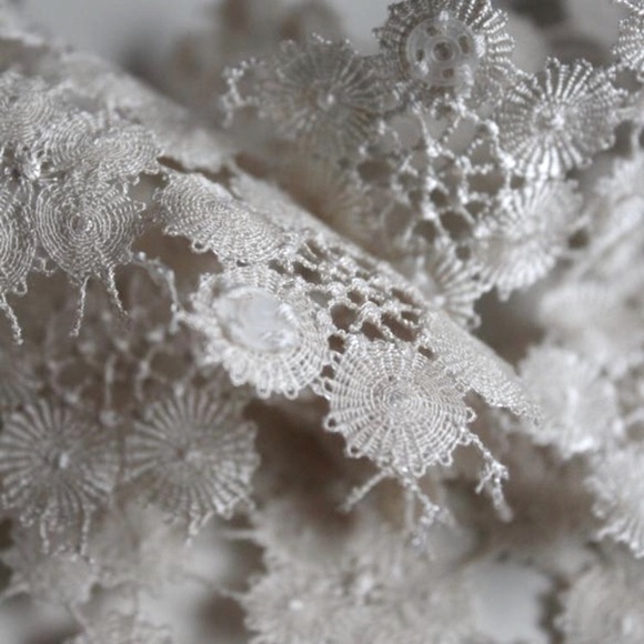 Hoss Intropia Pink and Beige Lace Flowy Dress - Picture 4 of 12